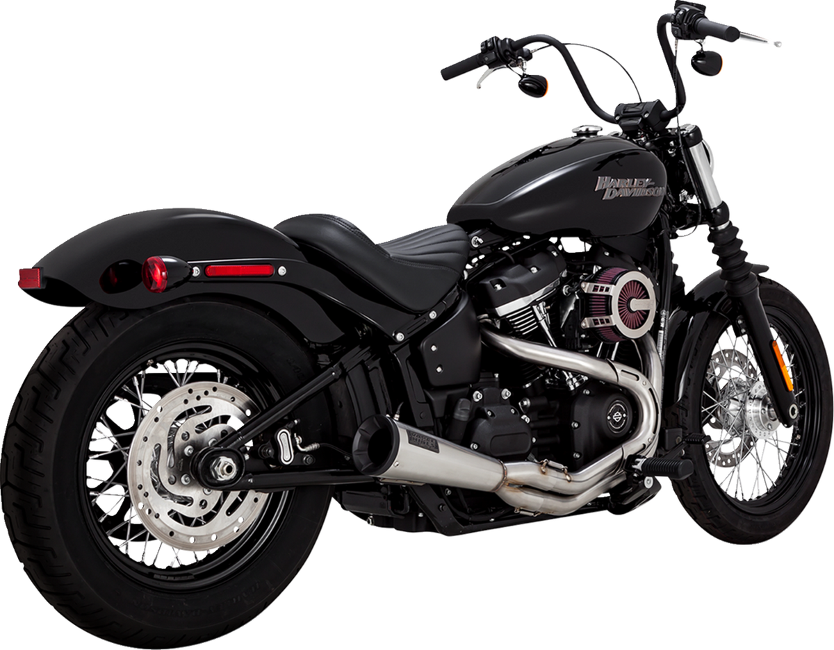 2-Into-1 Upsweep Exhaust System - Brushed - Stainless Steel