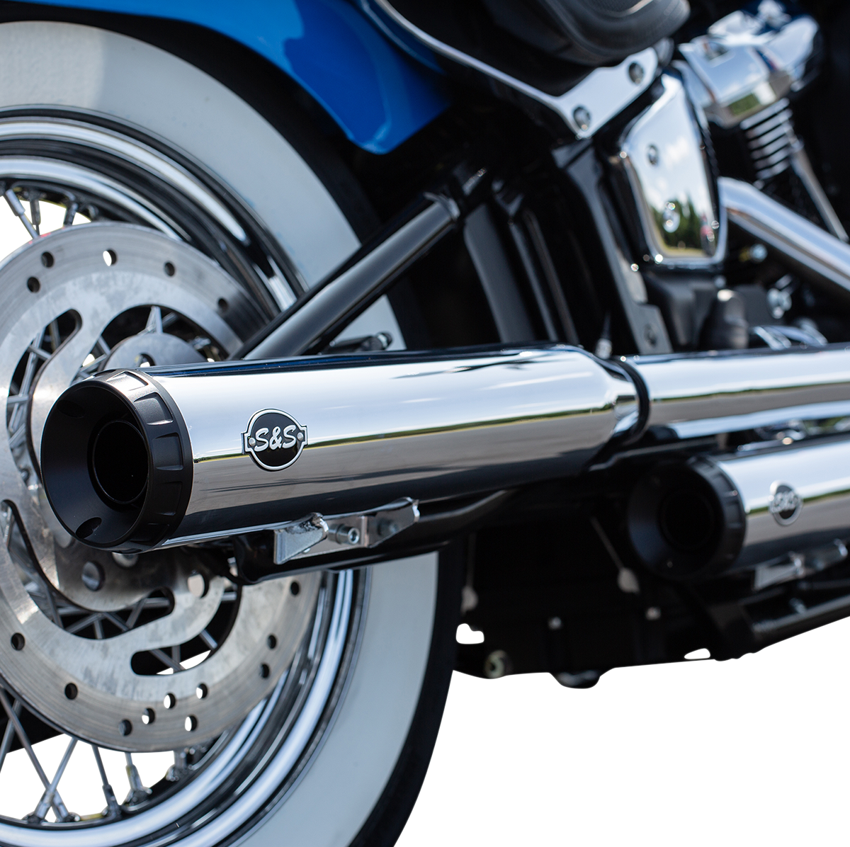 Grand National Slip-On Mufflers - Race - Chrome - FLHC/FLDE