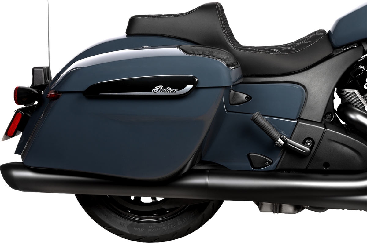 Predator III 2-Up Seat - Vinyl - Double Diamond - Silver Stitch - Chieftain '25/Challenger '20-'25