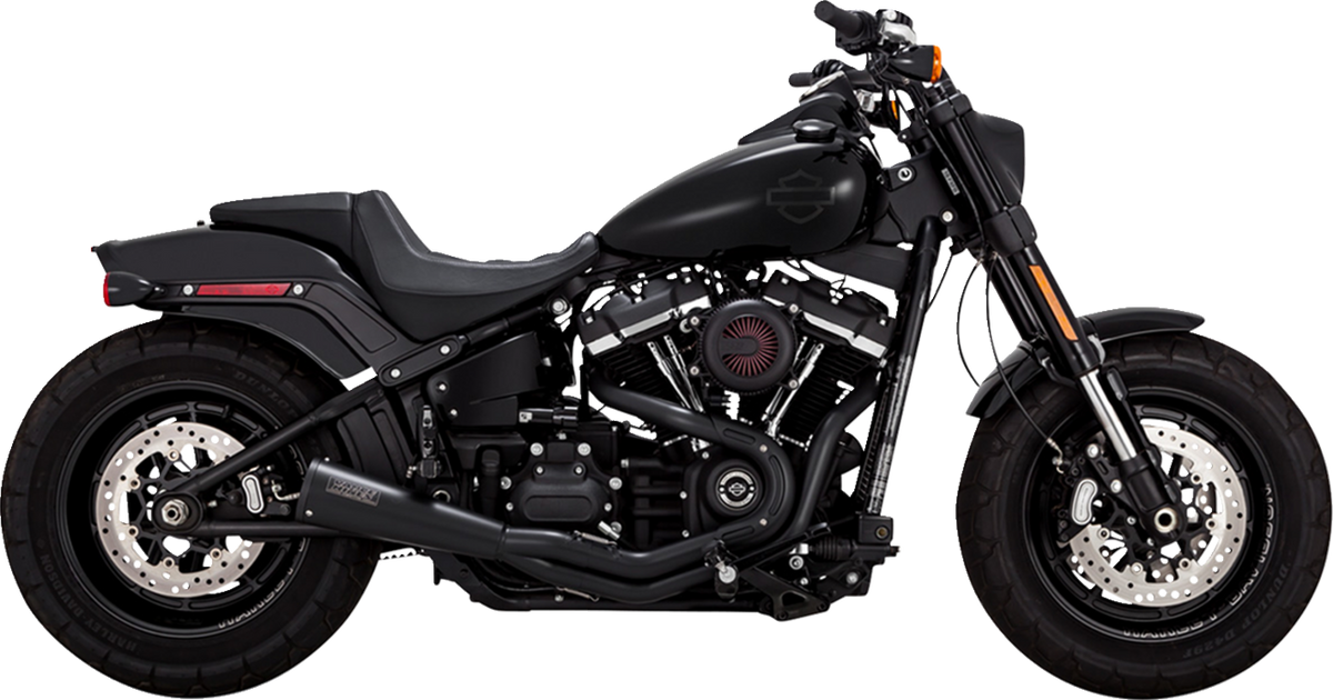 2-Into-1 Upsweep Exhaust System - Black - Stainless Steel