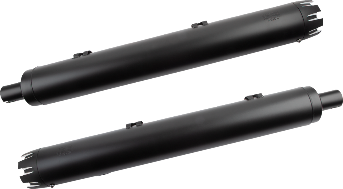 Dual Cut Slip-On Mufflers - Black