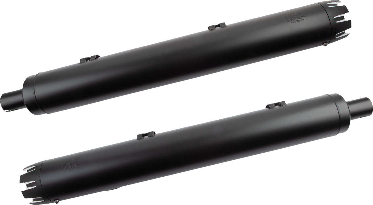 Dual Cut Slip-On Mufflers - Black