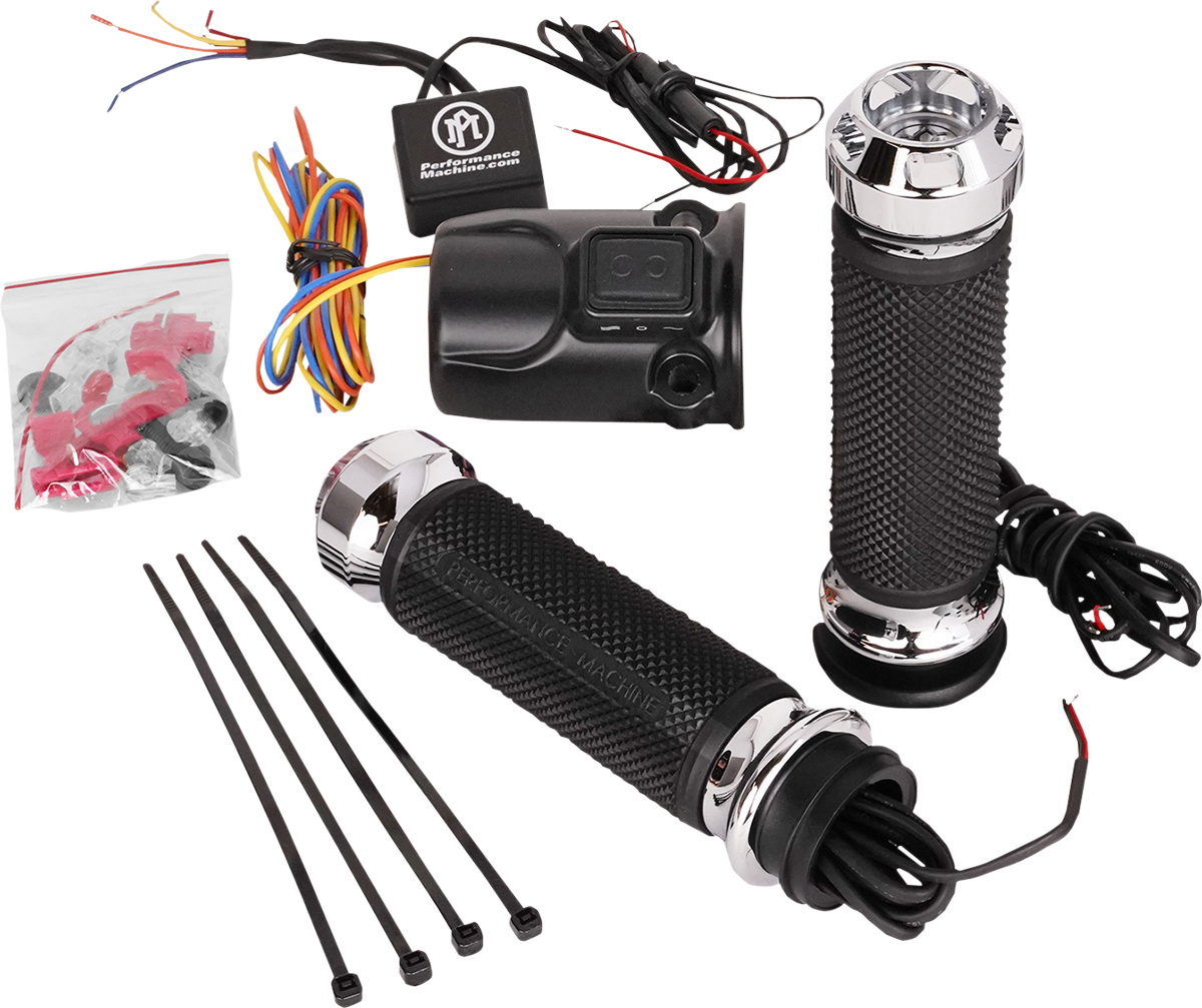 Apex Heated Grips - FLTRX - Chrome