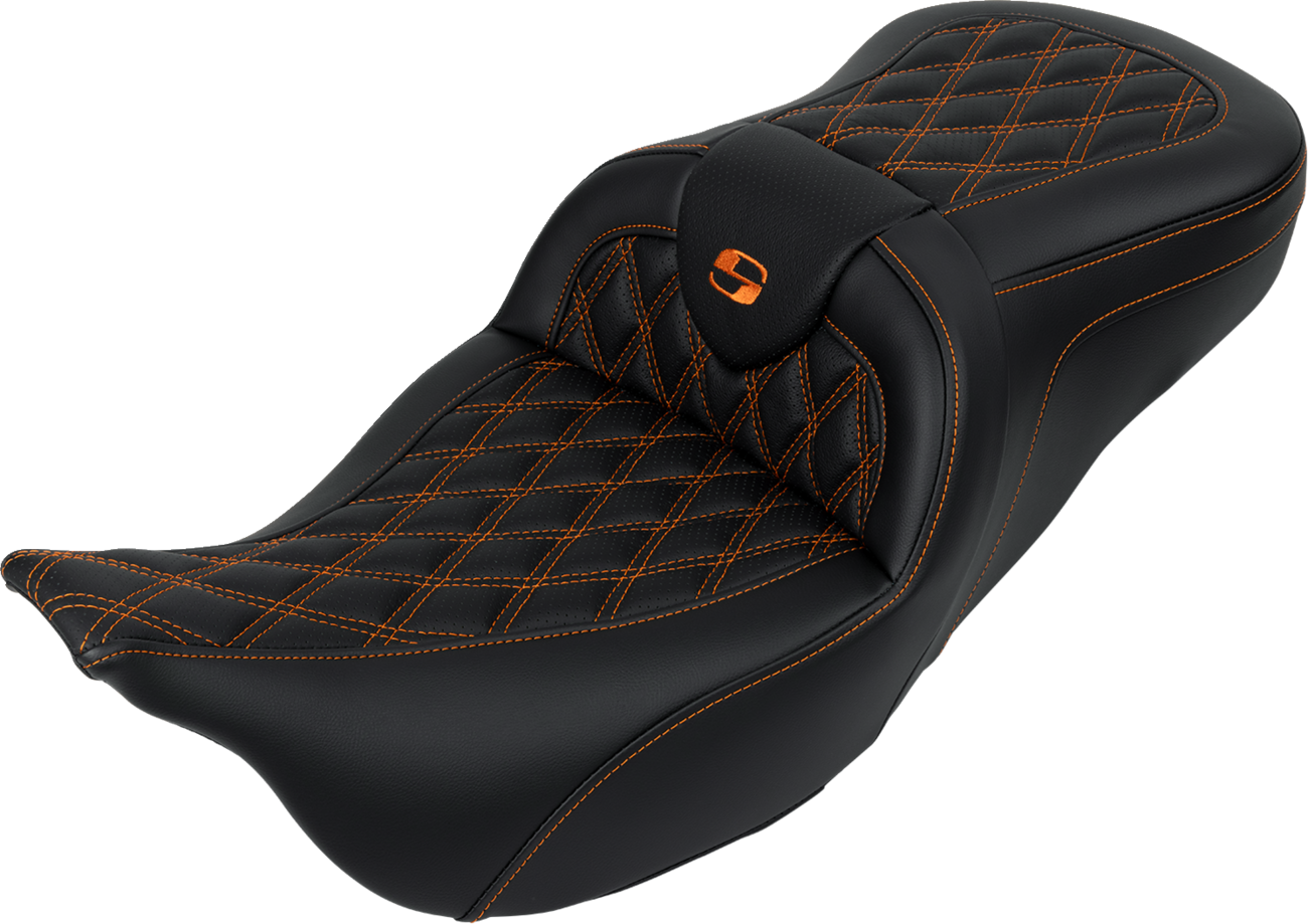 Roadsofa™ Seat - With Backrest - Orange Stitch - FL '08-'23