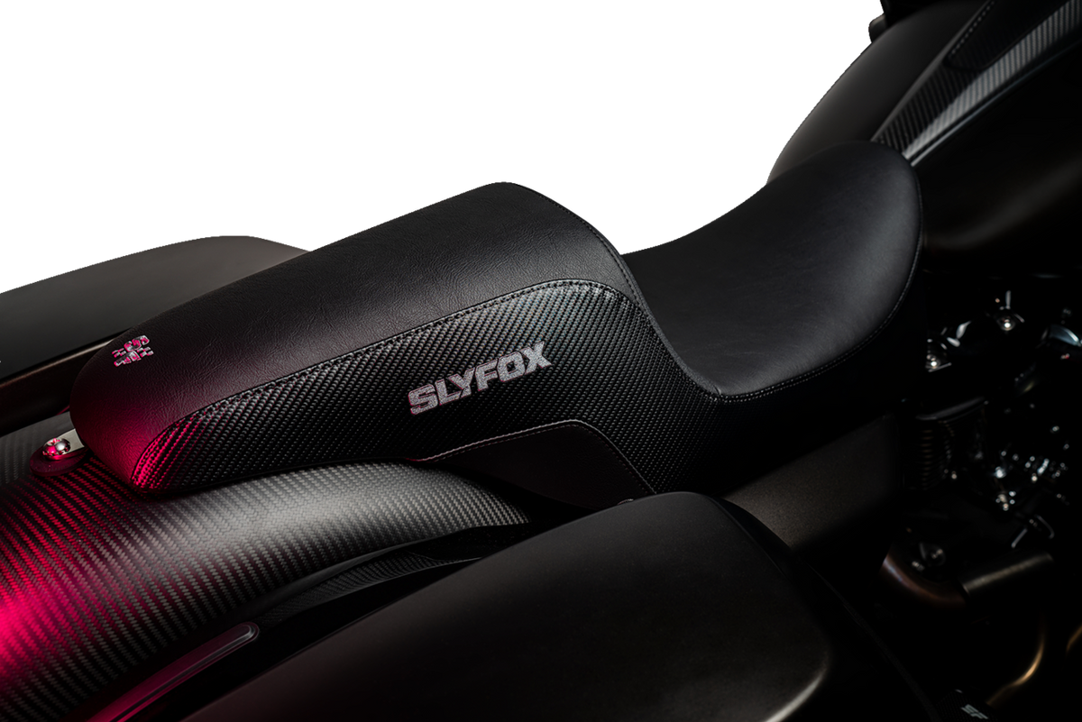 Drifter Seat - Gray Logo - Smooth Vinyl - Carbon Fiber - FL '08-'23