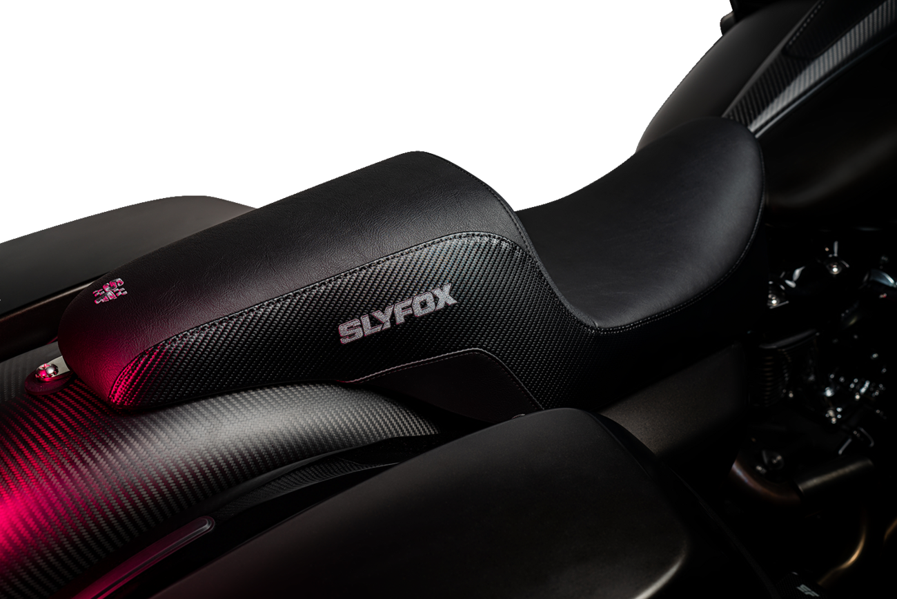 Drifter Seat - Gray Logo - Smooth Vinyl - Carbon Fiber - FL '08-'23