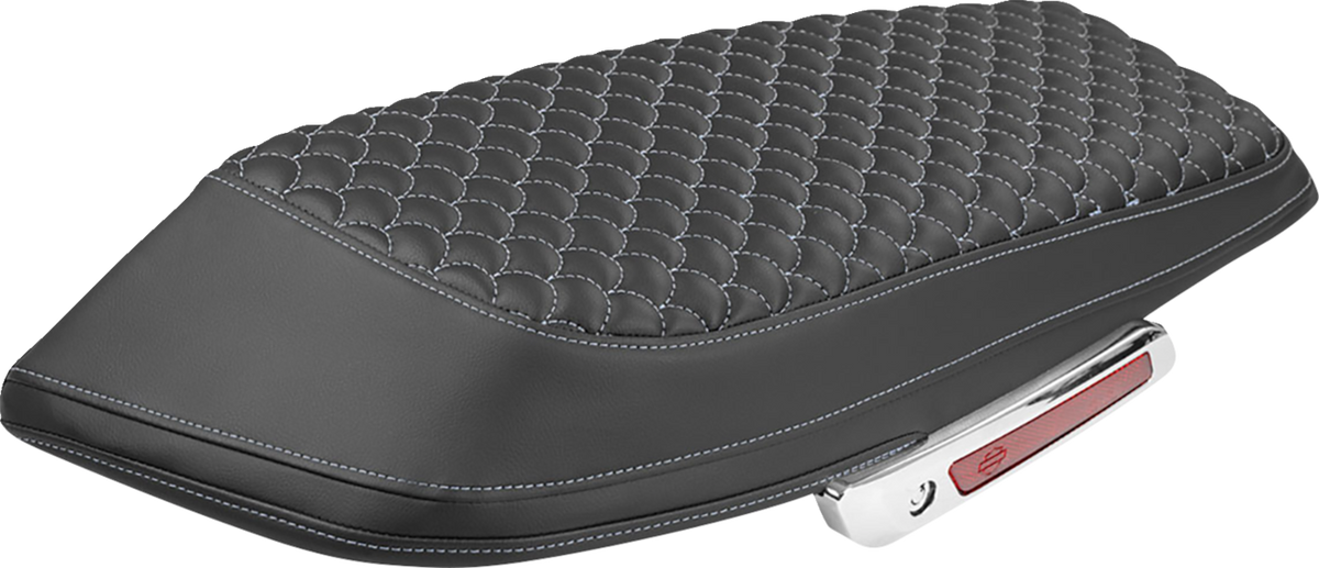 Saddlebag Lid Covers - Dragon Scale - Silver Stitch - FLH/FLT '23-'25