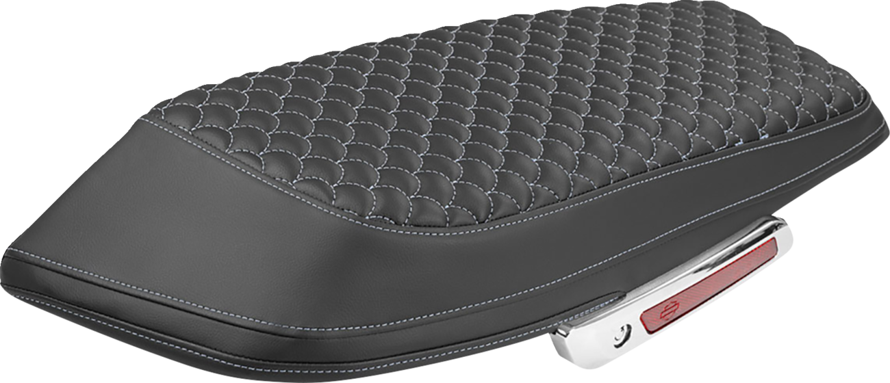Saddlebag Lid Covers - Dragon Scale - Silver Stitch - FLH/FLT '23-'25