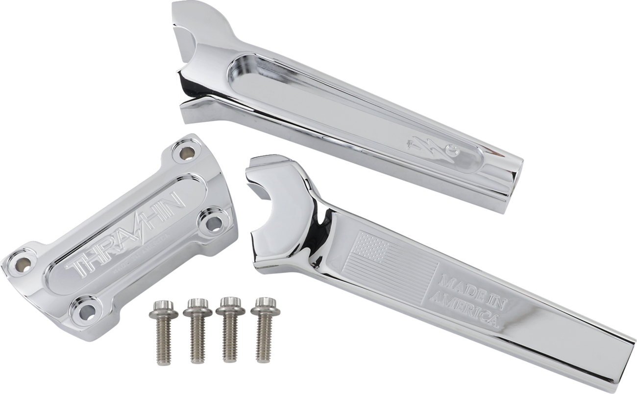 Handlebar Risers - Straight - 8" - Chrome