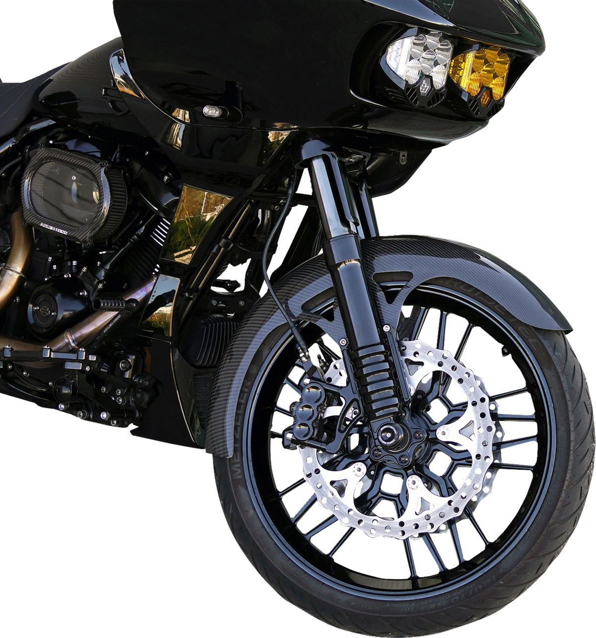 Front Fender - Wrapper - 21" - Carbon Fiber/Gloss - HD Touring '99-'13