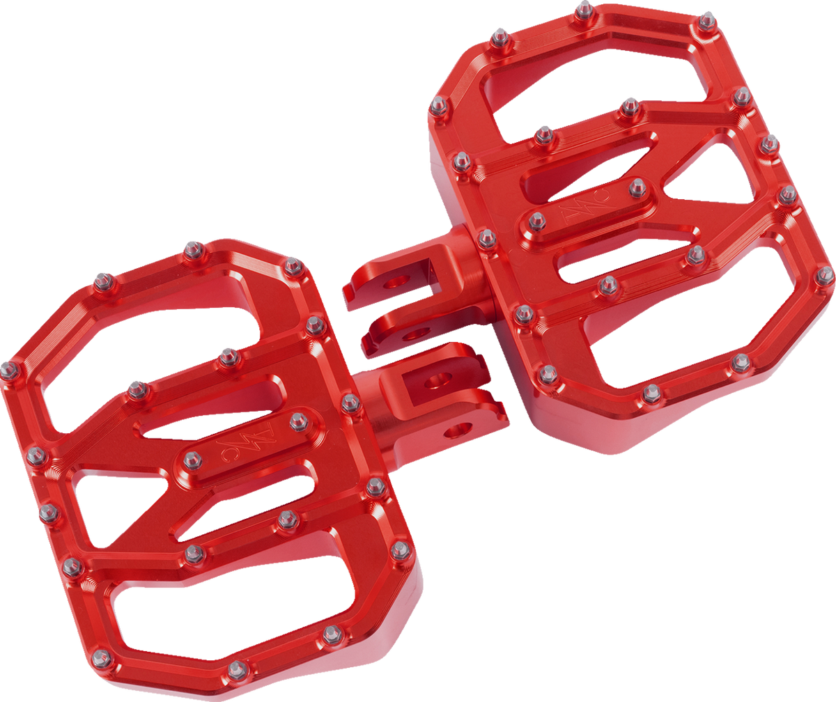 Mini Aggressor Floorboards - Red - Front