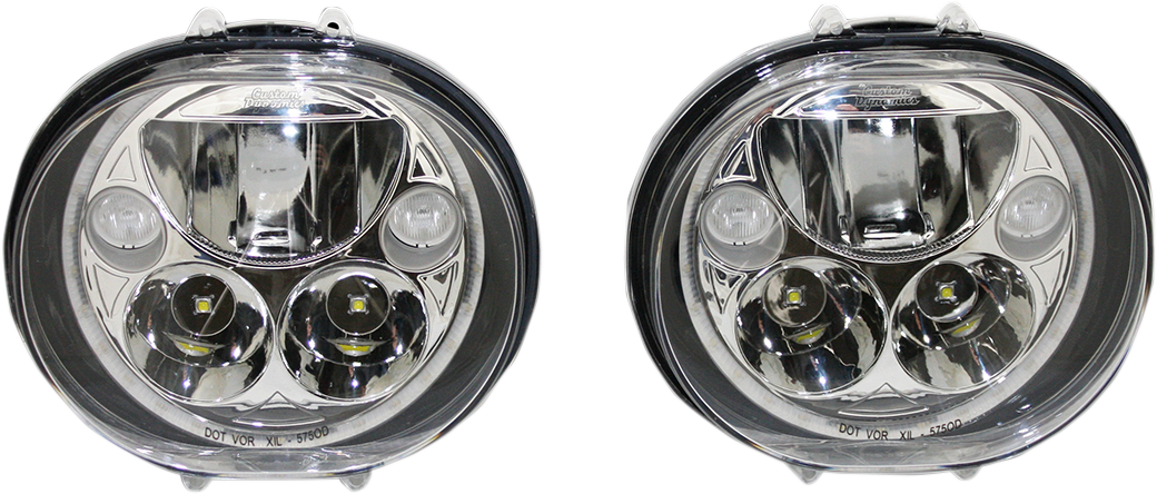 LED Headlight - 5-3/4" - Chrome