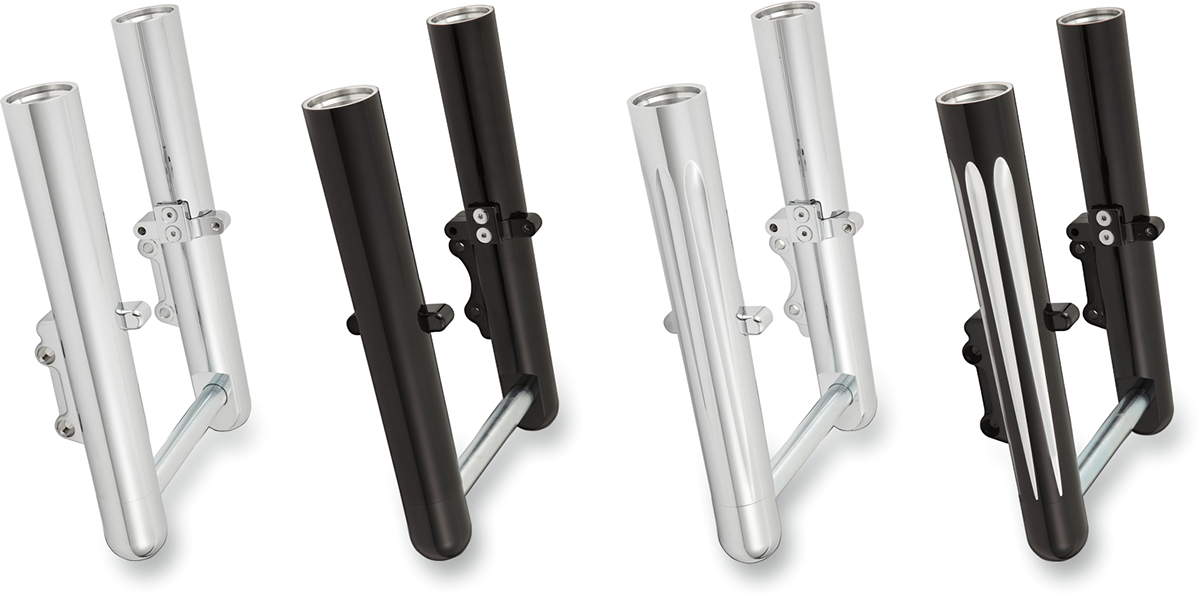 Fork Legs - Black Anodized - Deep Cut - Dual Disc - '00-'07 FLT
