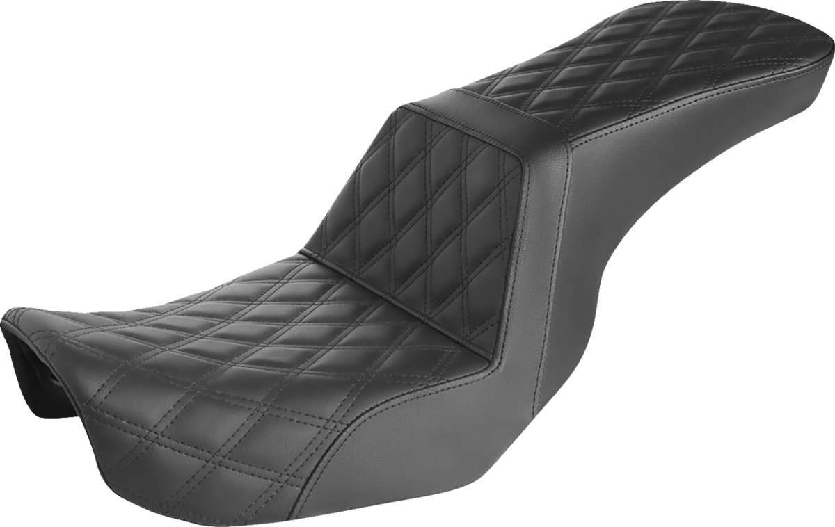 Step-Up Seat - Full Lattice Stitch - Black - Dyna