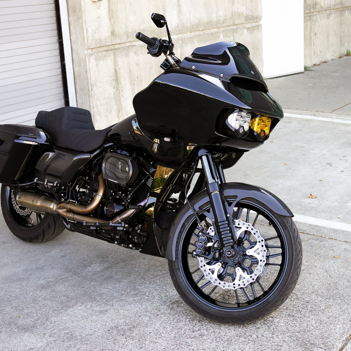 Front Fender - Wrapper - 21" - Carbon Fiber/Gloss - HD Touring '99-'13