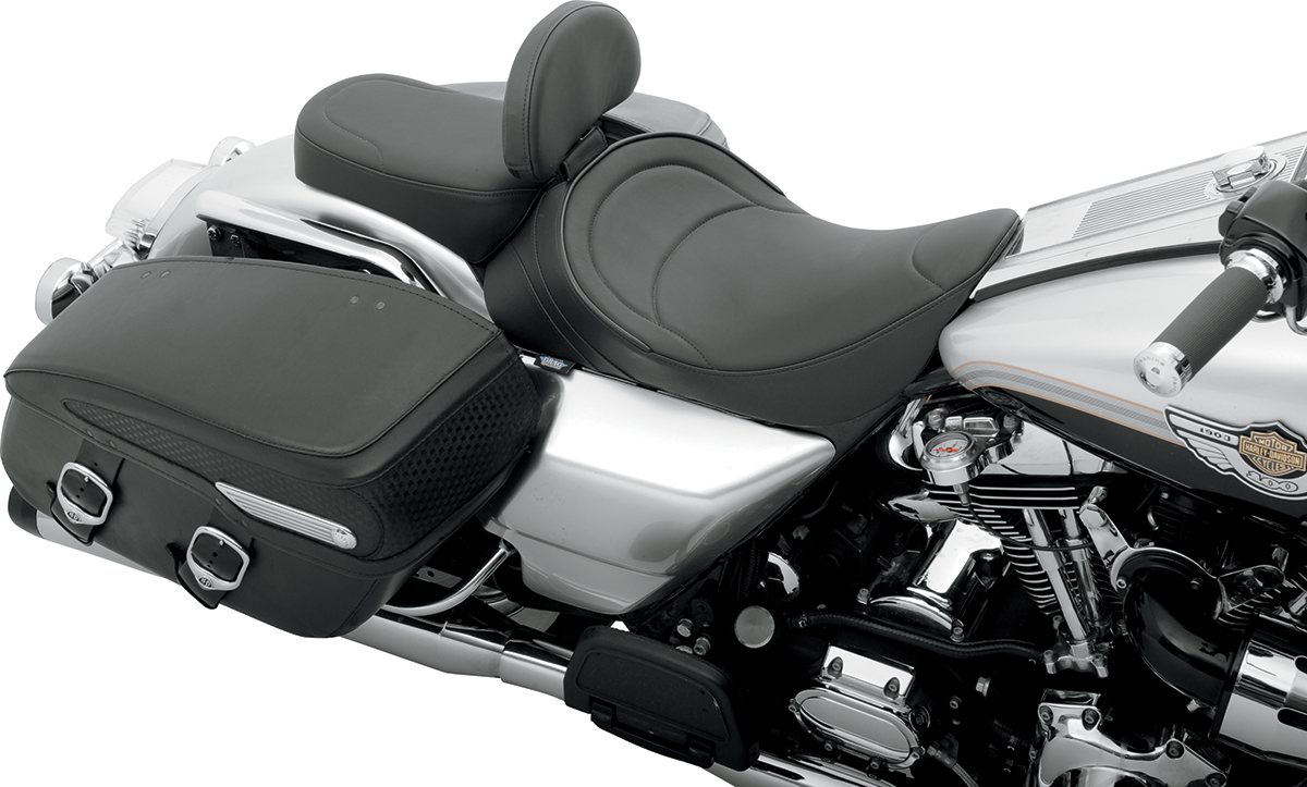 Solo Seat - Mild Stitched - Driver Backrest Compatible - FLH '97-'07