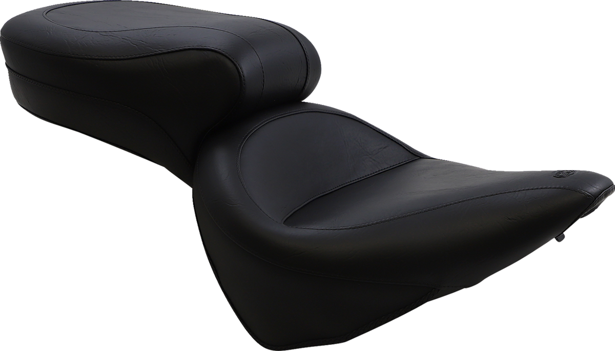 Vintage Style Seat - Wide - Smooth - Black - FXST/FLST