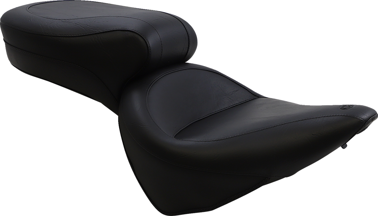 Vintage Style Seat - Wide - Smooth - Black - FXST/FLST