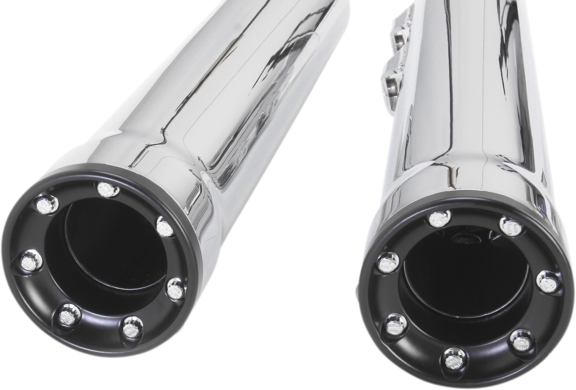 Slip-On Mufflers With Race Pro Tips - 3" - Chrome - '07-'17 FLSTN/FLSTSB/FLSS/FLSTFBS