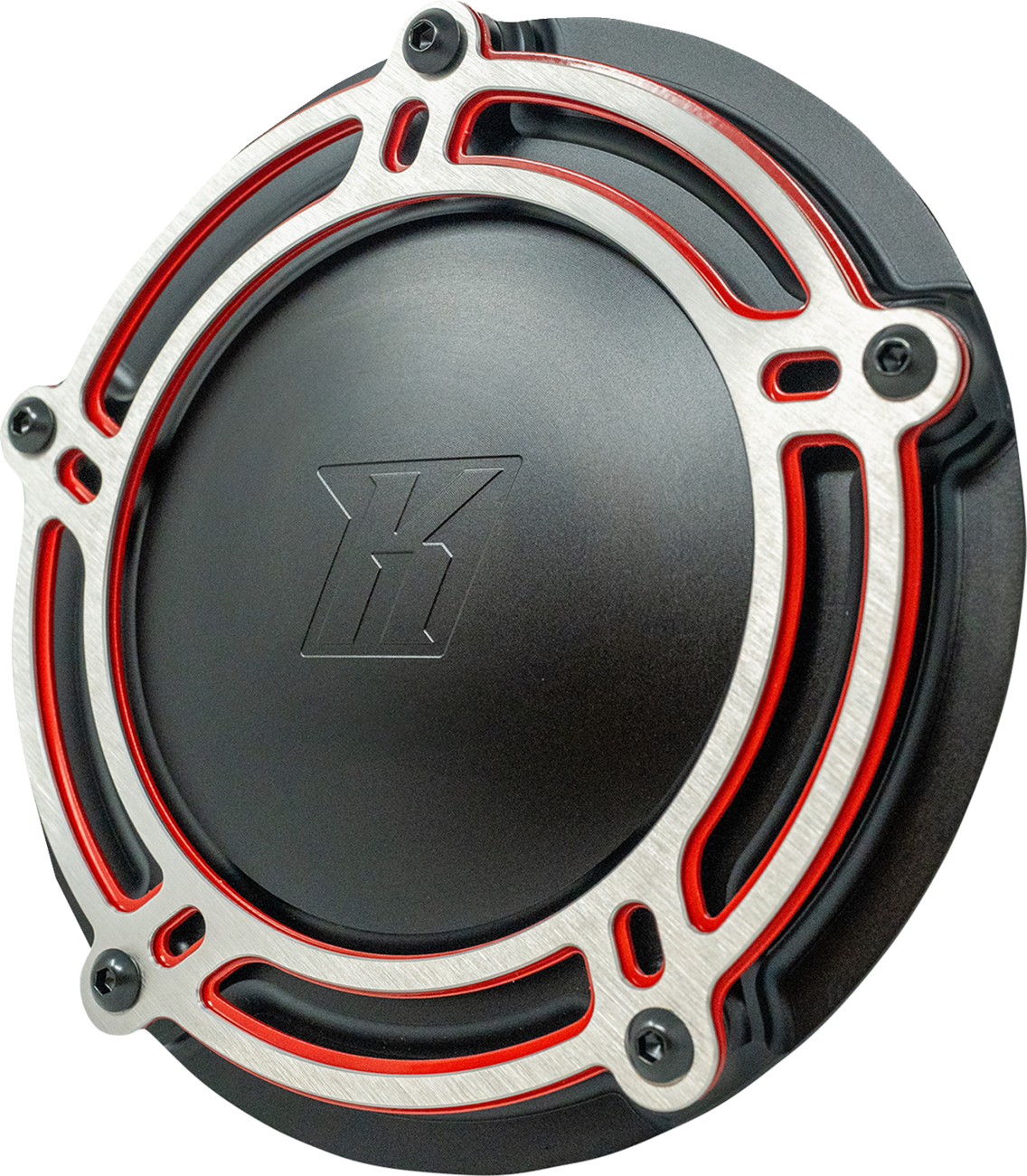 Derby Cover - NXL Redline - Black/Red - M8 Touring