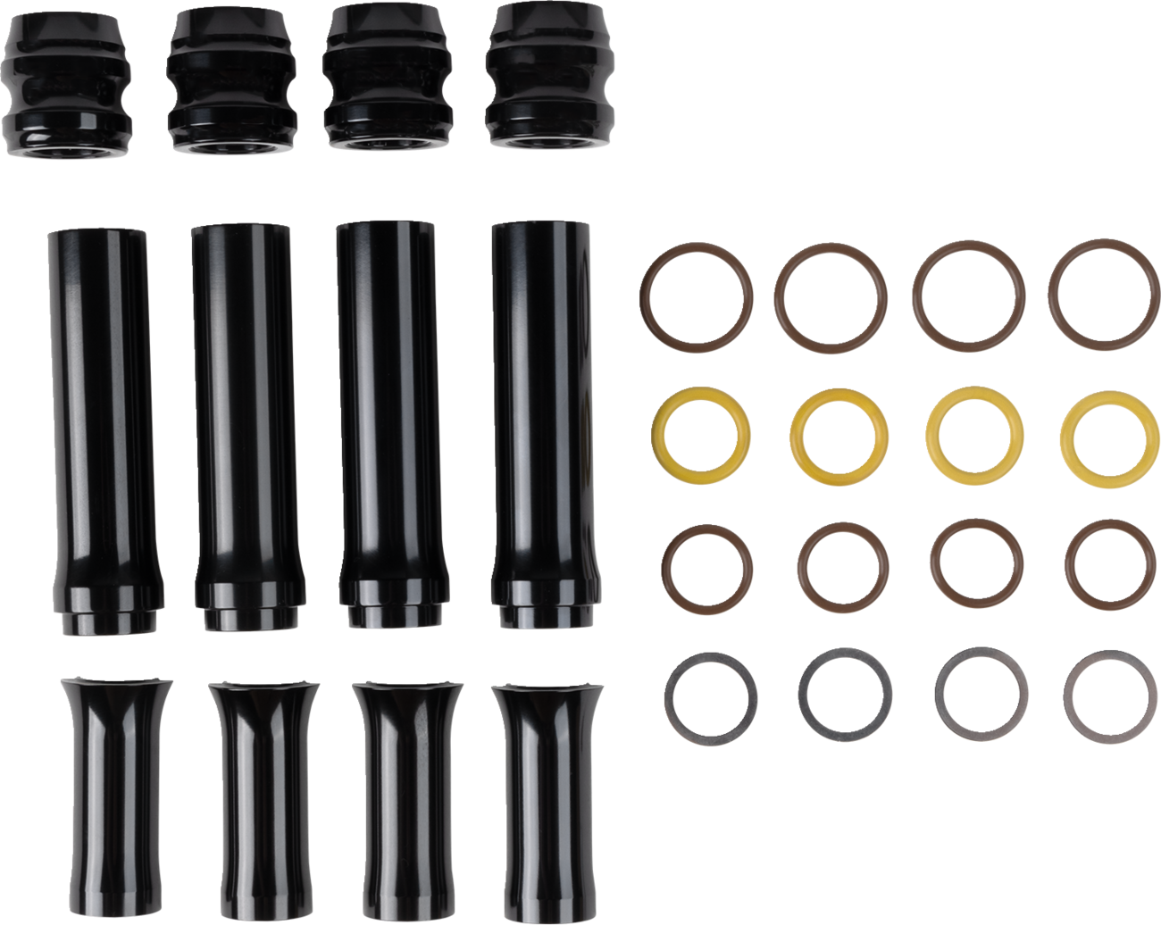 Pushrod Tube Cover Kit - 10 Gauge® - Black - Twin Cam