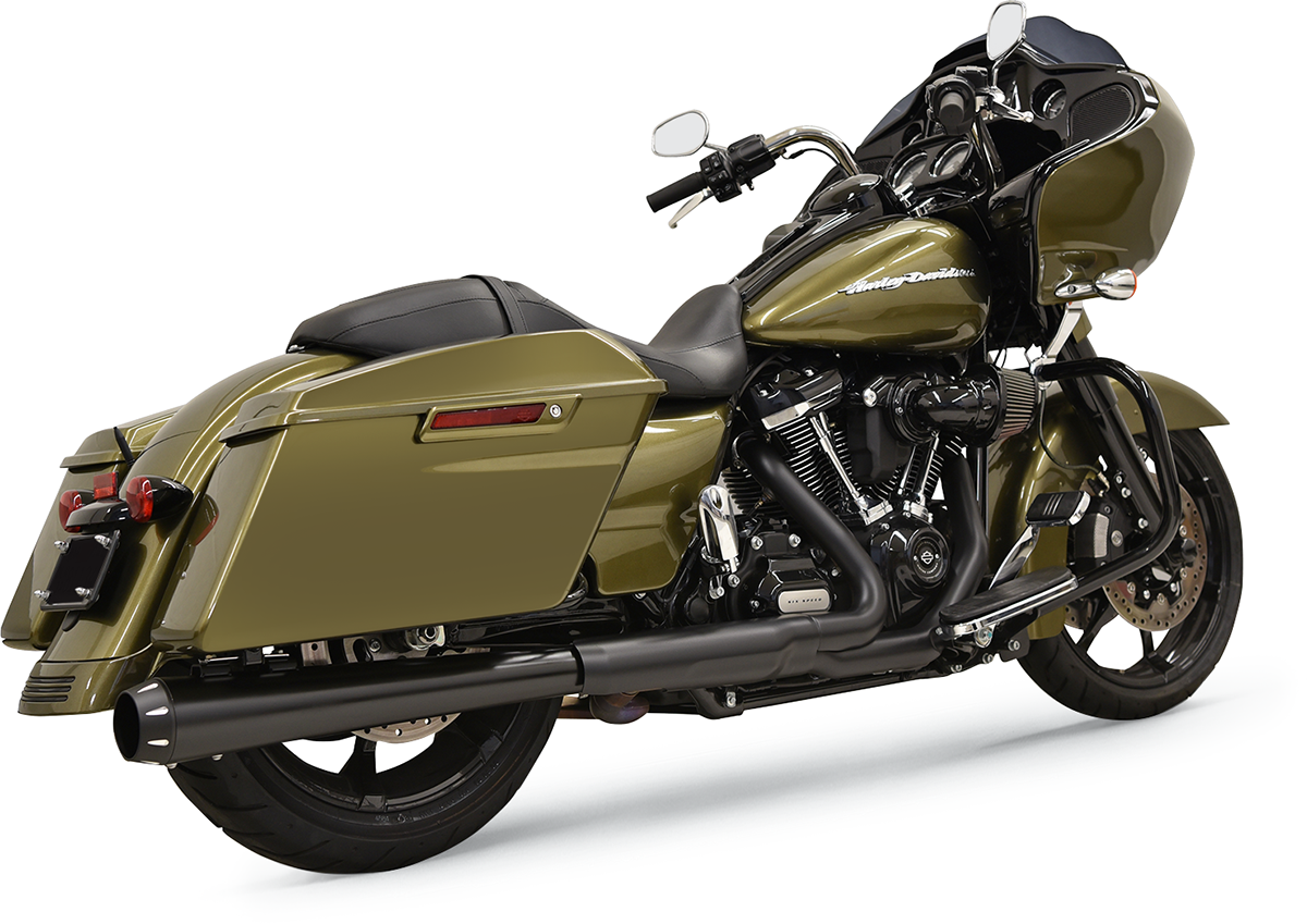 2-Into-1 Crossover Eliminator With 4"DNT® Slip-On Muffler - Black - Megaphone