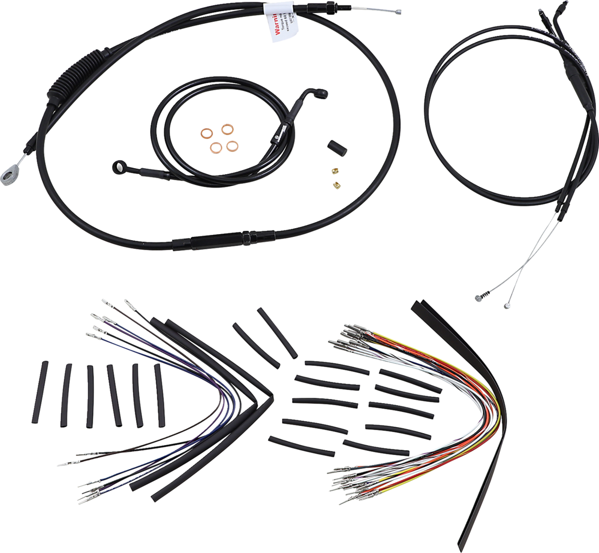 Jail Bar Cable Kit - 12" Handlebars - Black Vinyl - '04-'06 XL