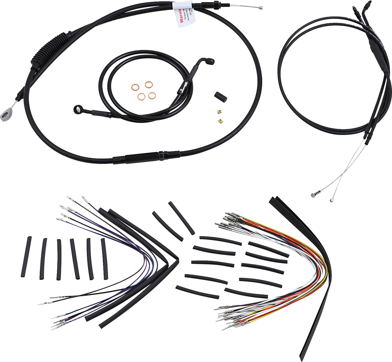 Jail Bar Cable Kit - 12" Handlebars - Black Vinyl - '04-'06 XL