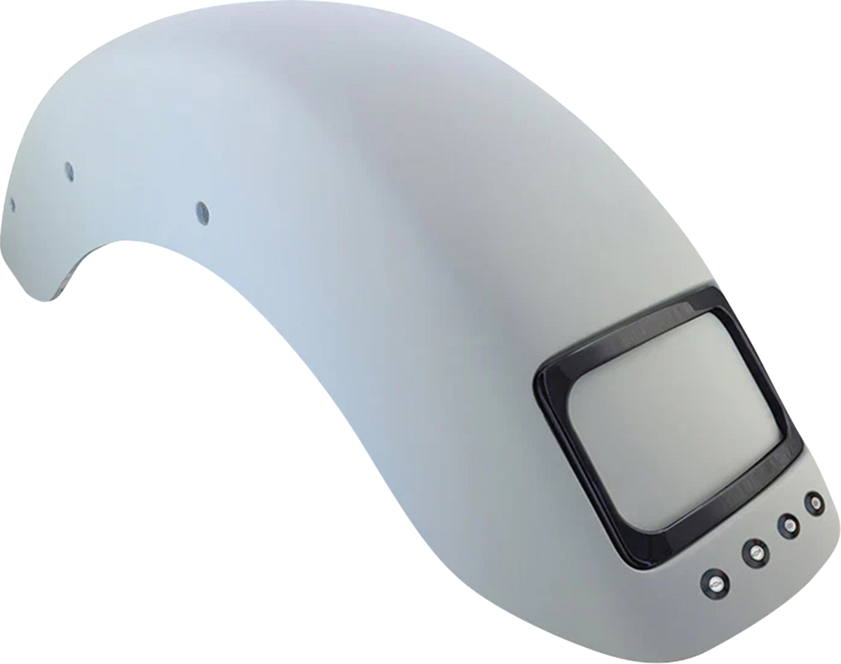 The Fix Rear Fender - Black Frame Plate - Thunder Bolts - HD Softail