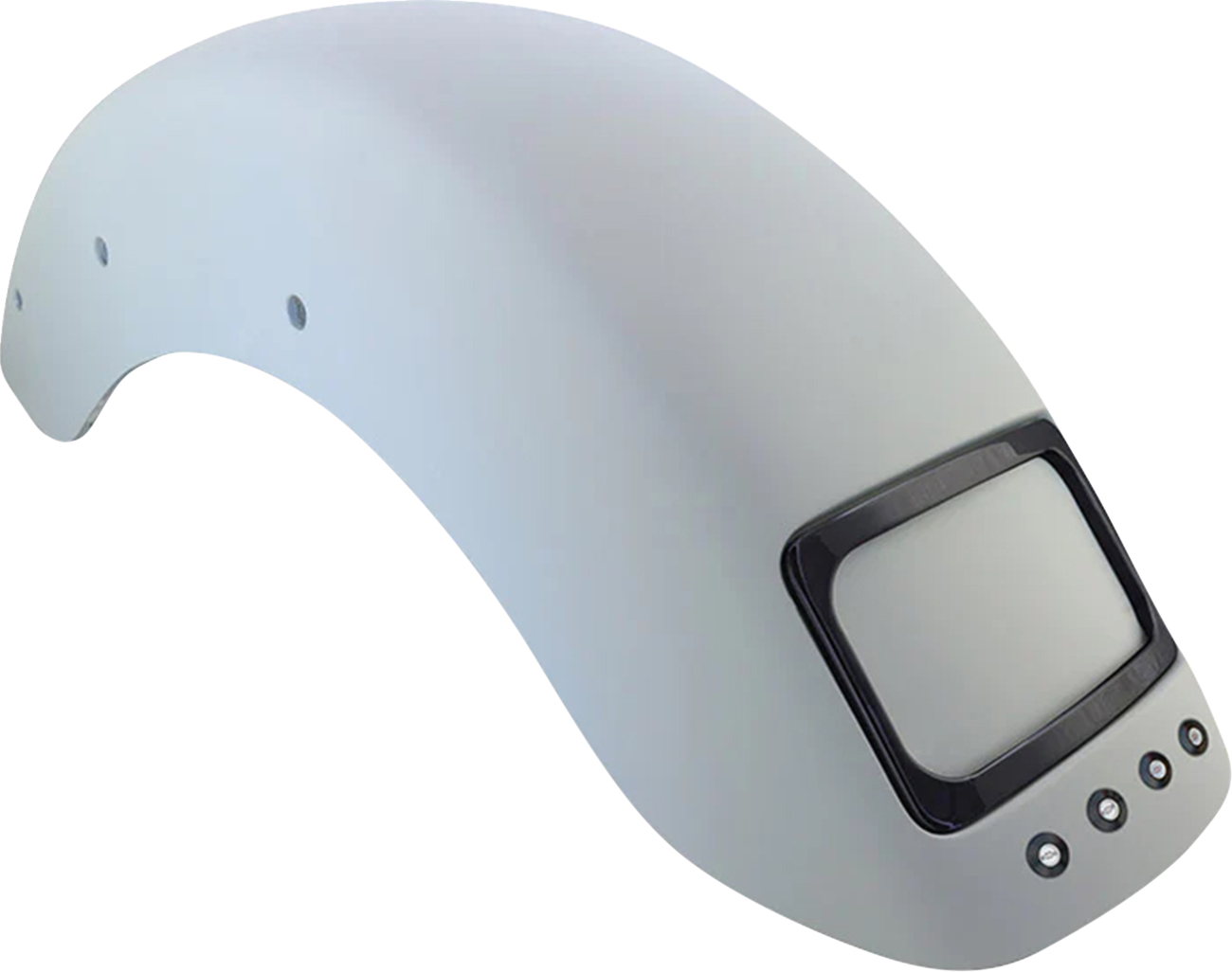 The Fix Rear Fender - Black Frame Plate - Thunder Bolts - HD Softail
