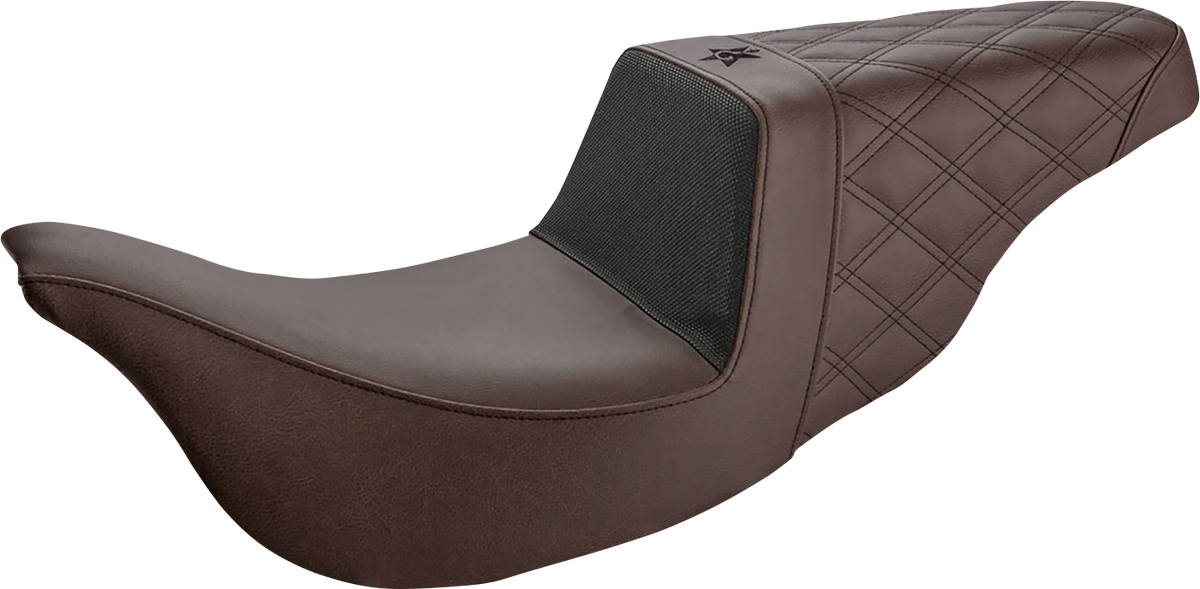 Unknown Industries Seat - Carbon Fiber/ Gripper/Rear Lattice Stitch - Brown - FL '08-'23