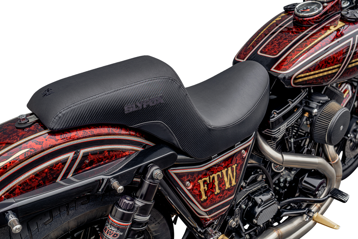 Drifter Seat - Black Logo - Black Vinyl - Smooth - FXR '82-'00