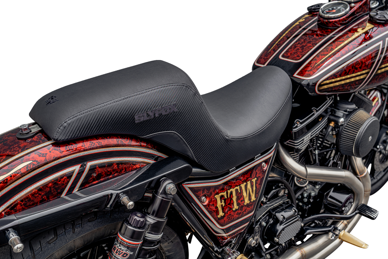 Drifter Seat - Black Logo - Black Vinyl - Smooth - FXR '82-'00