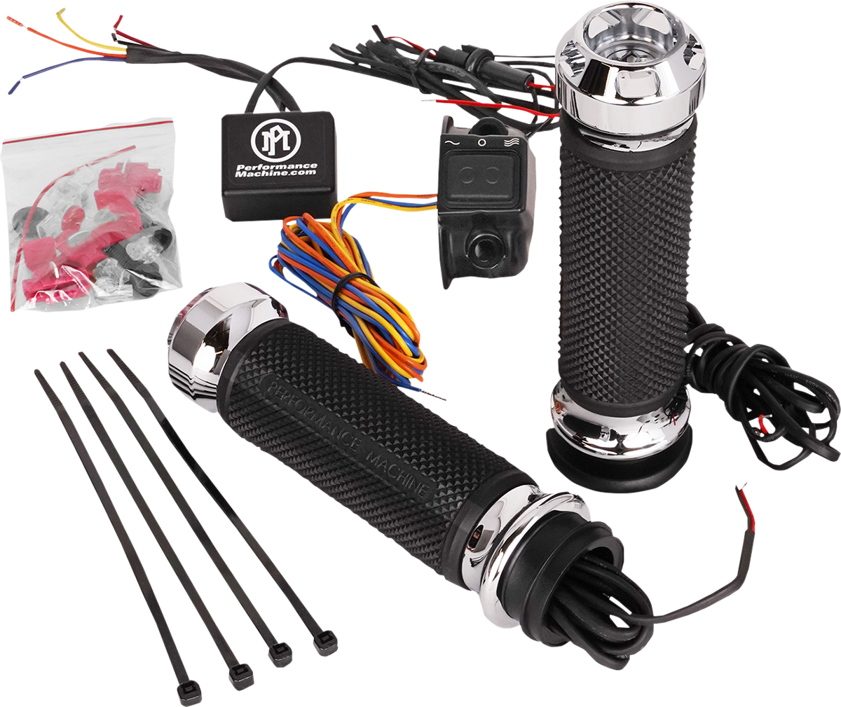 Apex Heated Grips - TBW - Chrome