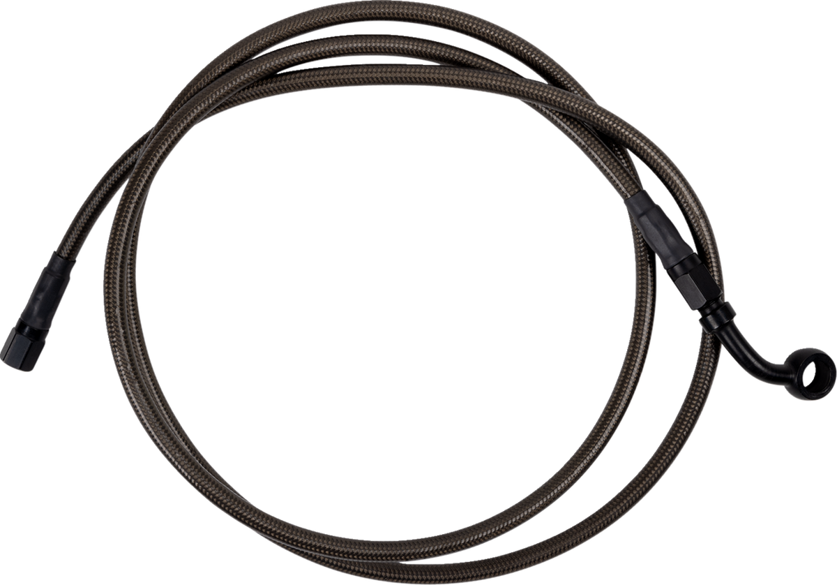 Brake Line - Upper - Carbon Coat W/ Black Fittings - +8"