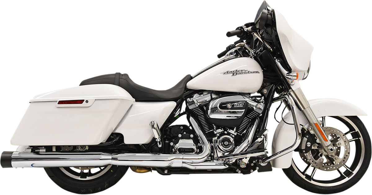 DNT Straight Can Mufflers For FL - Chrome/Black