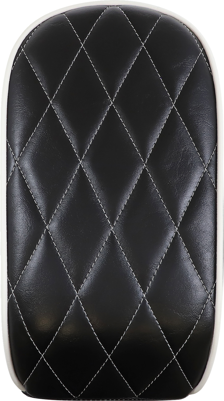Bare Bones Pillion Pad - White Diamond - Black - FL/FX '18-'24