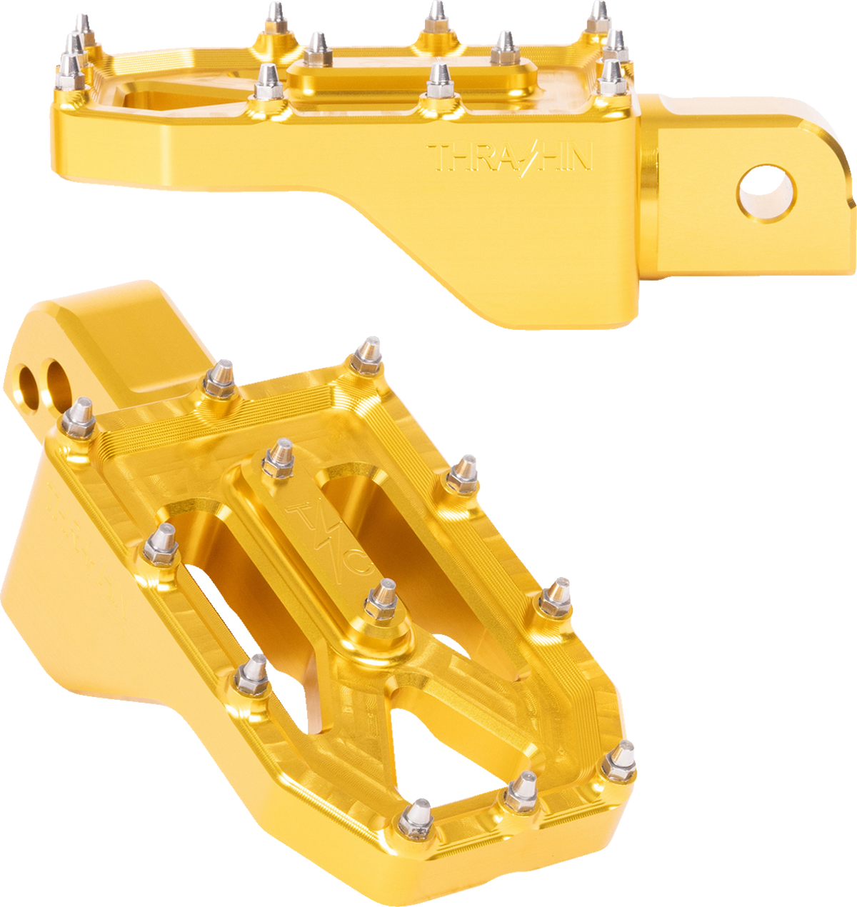 Aggressor Foot Pegs - Rear - Gold - FL/FX '18-'25