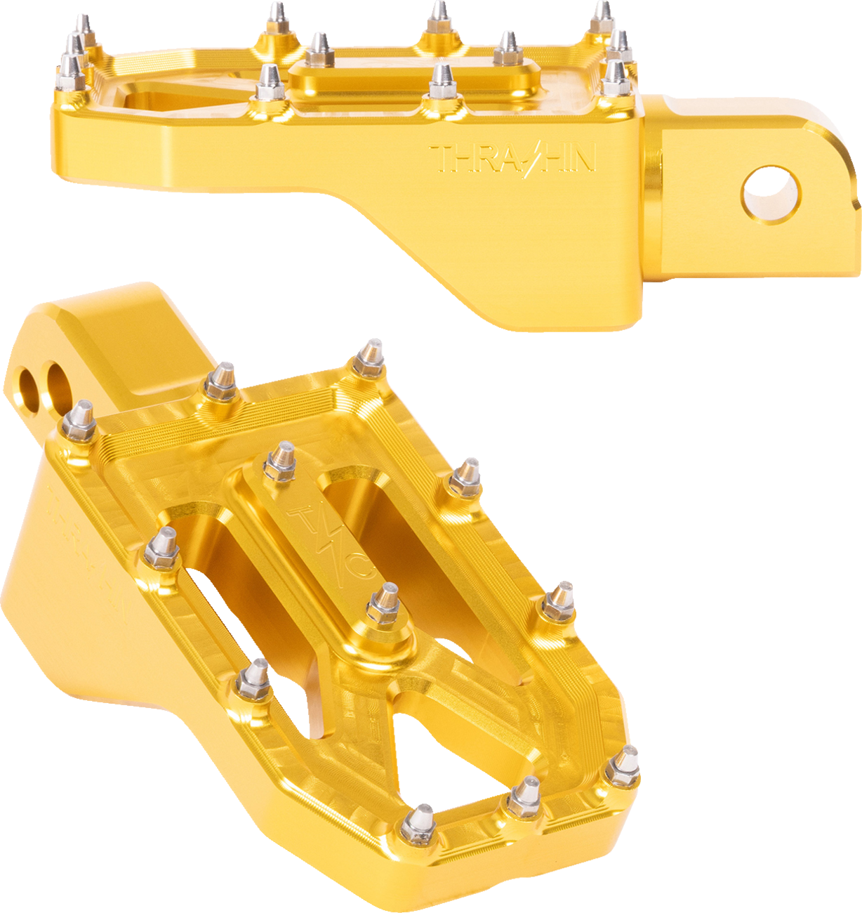 Aggressor Foot Pegs - Rear - Gold - FL/FX '18-'25