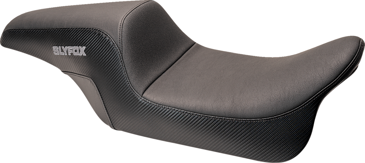 Drifter Seat - Gray Logo - Smooth Vinyl - Carbon Fiber - FL '08-'23