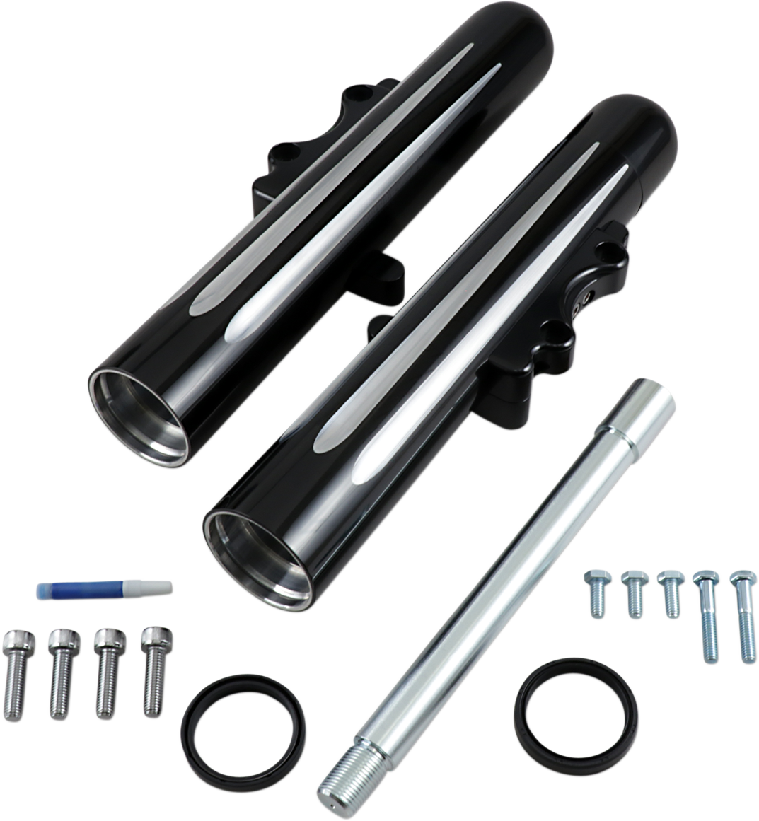 Fork Legs - Black Anodized - Deep Cut - Dual Disc
