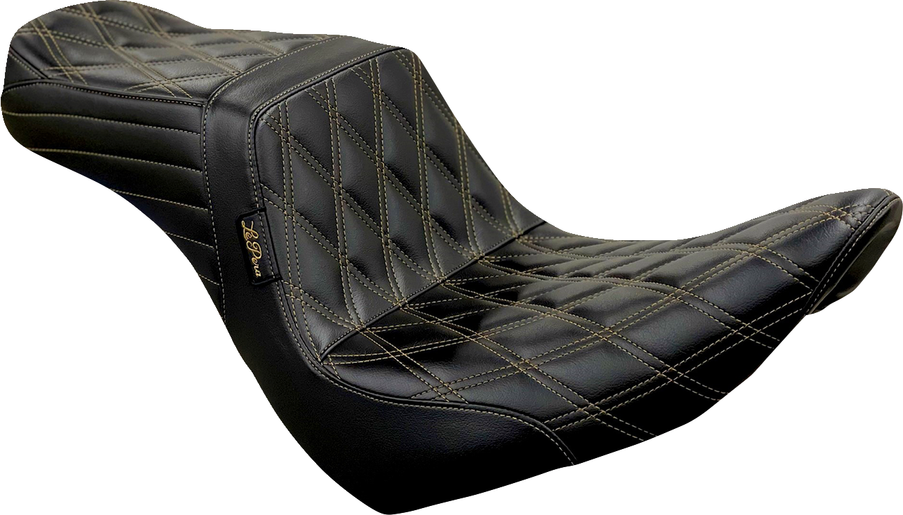Tailwhip Seat - Diamond W/ Chestnut Stitching - Black - FXLR/FLSB '18-'23