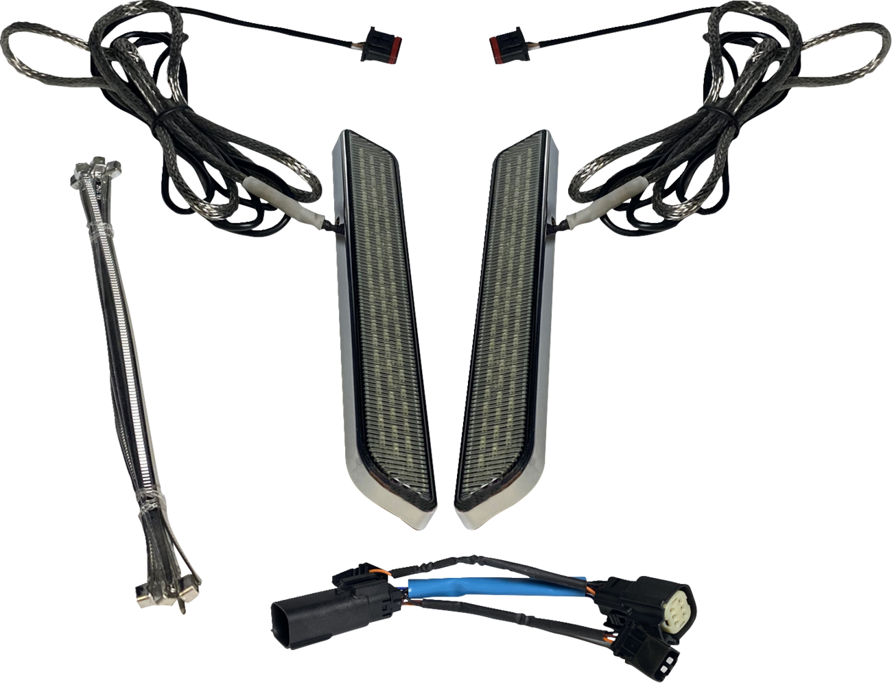 LED Fork Light - Smoke - Chrome