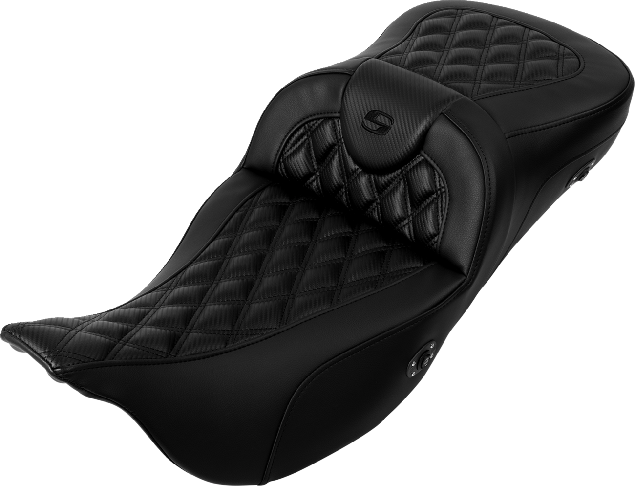 Roadsofa™ Extended Reach Seat - Without Backrest - Lattice Stitch - Carbon Fiber - FL '08-'23
