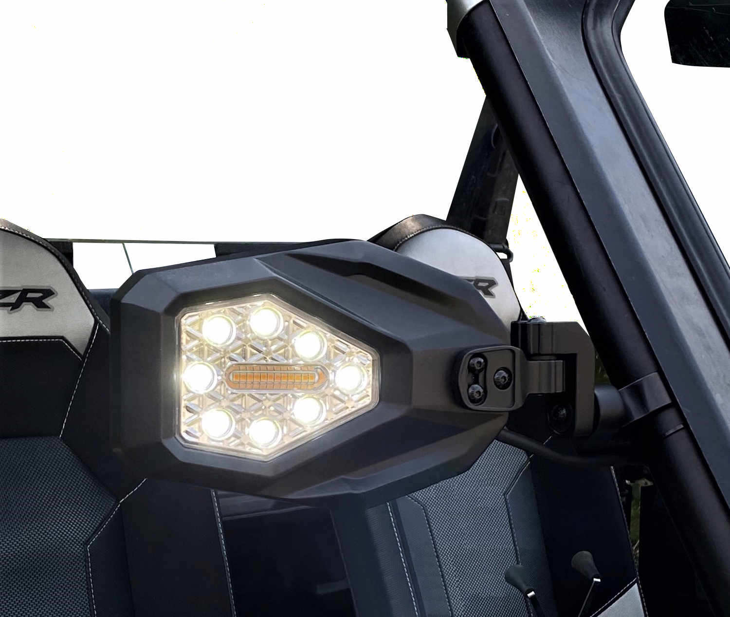 Mirrors - SXS - Side View - Hexagon - Black