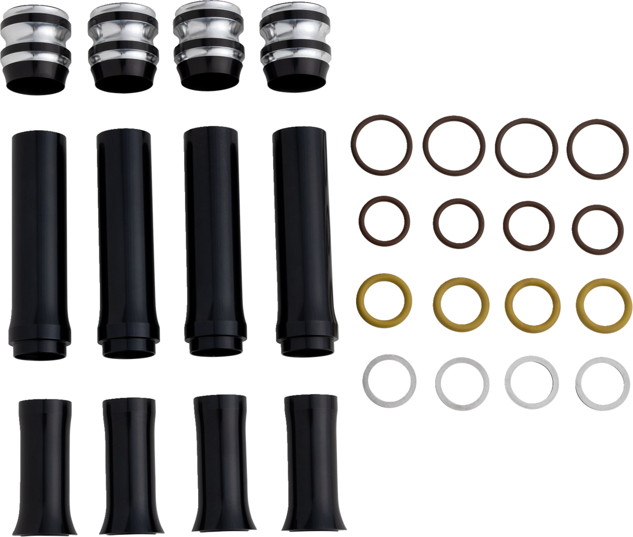 Pushrod Tube Cover Kit - 10 Gauge® - Black - M8