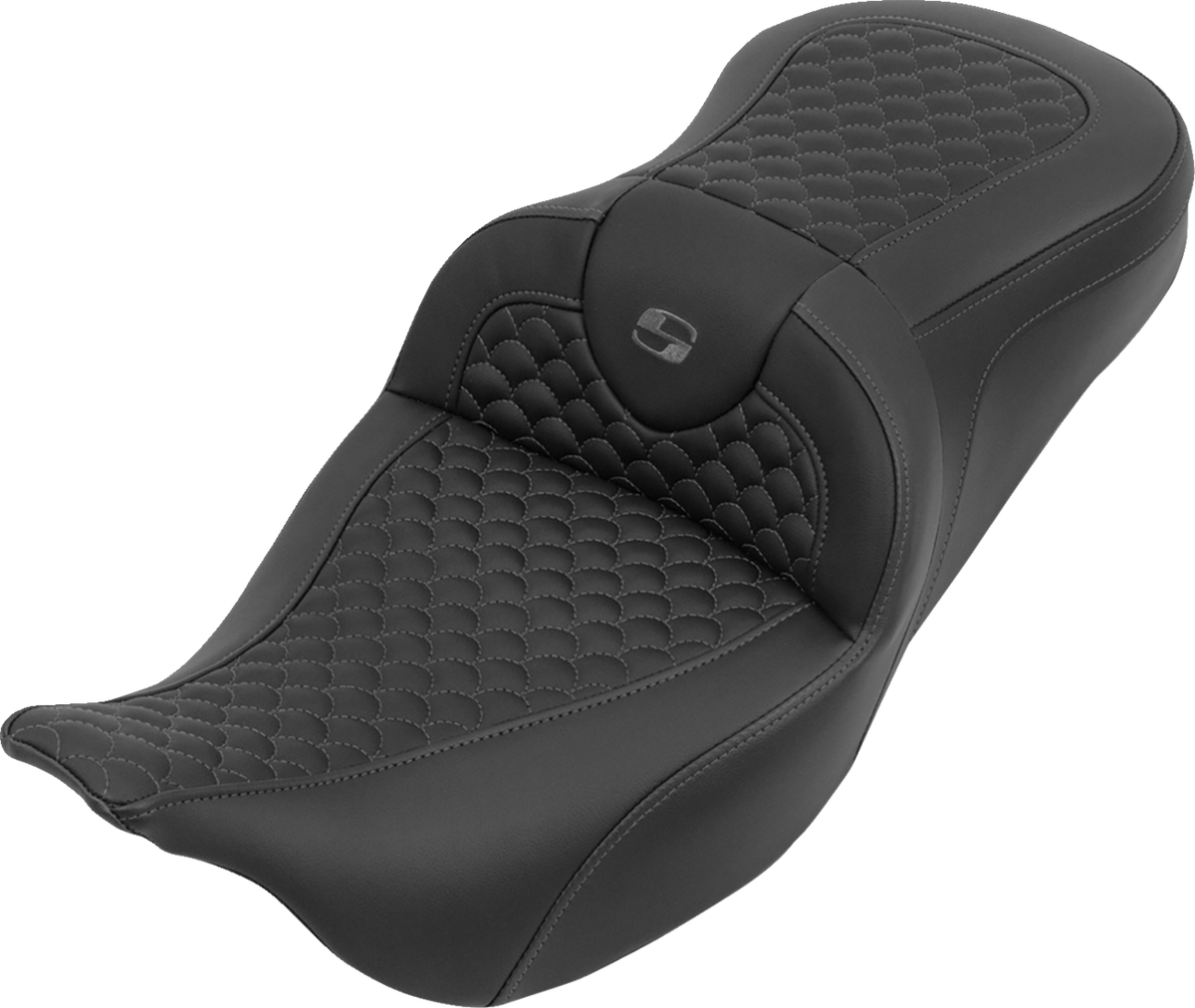 Roadsofa™ Seat - Without Backrest - Dragon Stitch - Gray Stitch - FLH/FLT '08-'25
