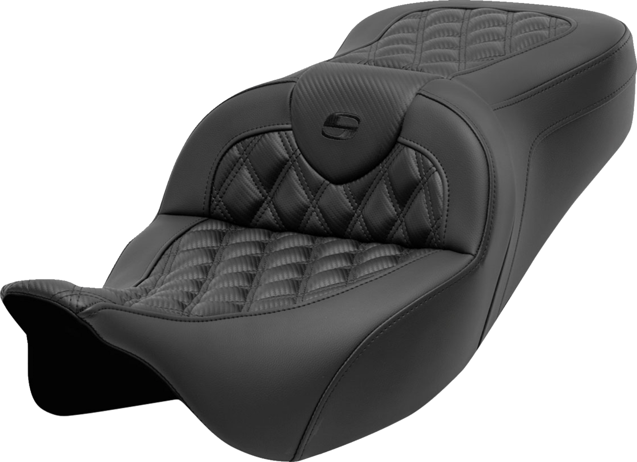 Roadsofa™ Seat - Without Backrest - Lattice Stitch - Carbon Fiber - FL '08-'23