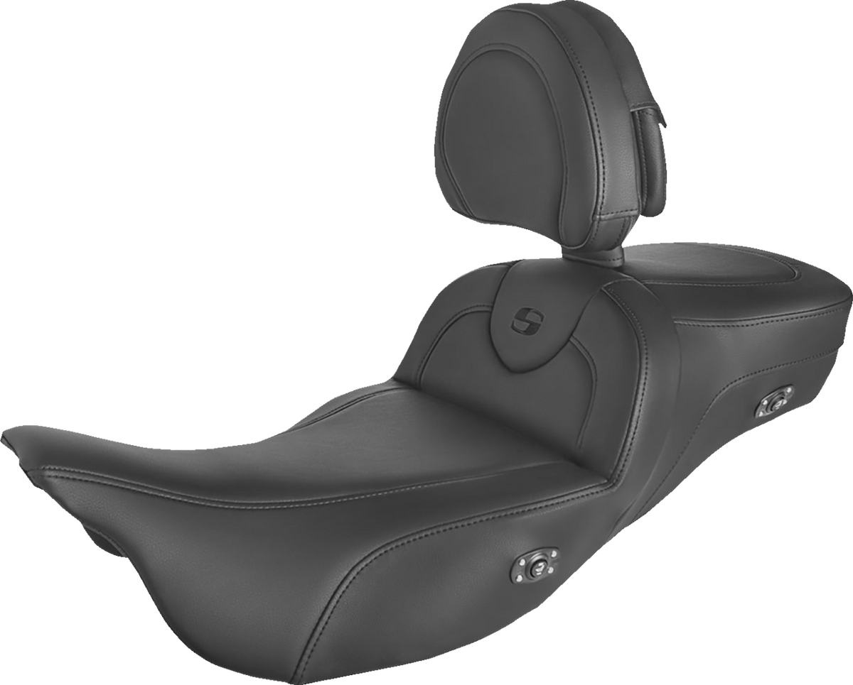 Roadsofa™ Extended Reach Heated Seat - Black - W/ Backrest - FL '08-'24