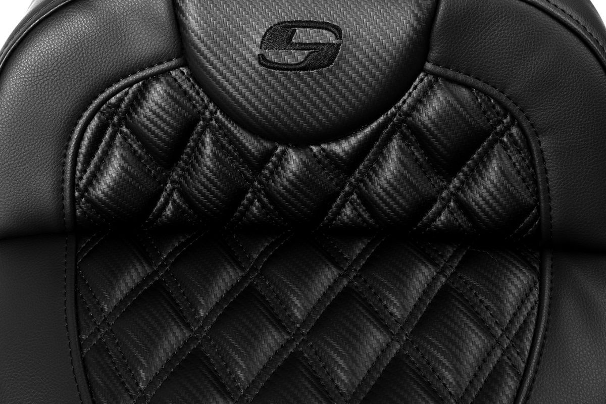 Roadsofa™ Extended Reach Seat - Without Backrest - Lattice Stitch - Carbon Fiber - FL '08-'23